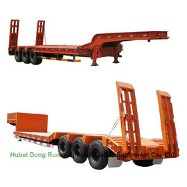 중국 반 거위 목 모양의 관 세 배 차축 유압 사다리 로우 침대 트레일러 무거운 기계 60톤, 80톤 협력 업체
